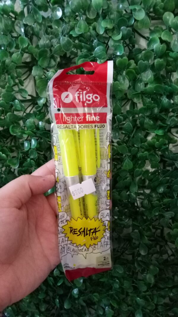 RESALTADOR FILGO AMARILLO X2 cod5679