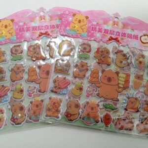 STICKER CAPIBARA GRANDE X2 PLANCHAS cod6176