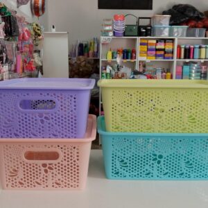 CESTA CALADA CHICA CON TAPA 30x23x12 cod7253