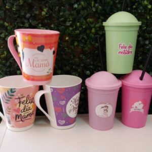 COMBO 3 TAZAS MAMÁ + 3 VASOS CON STICKER cod7408