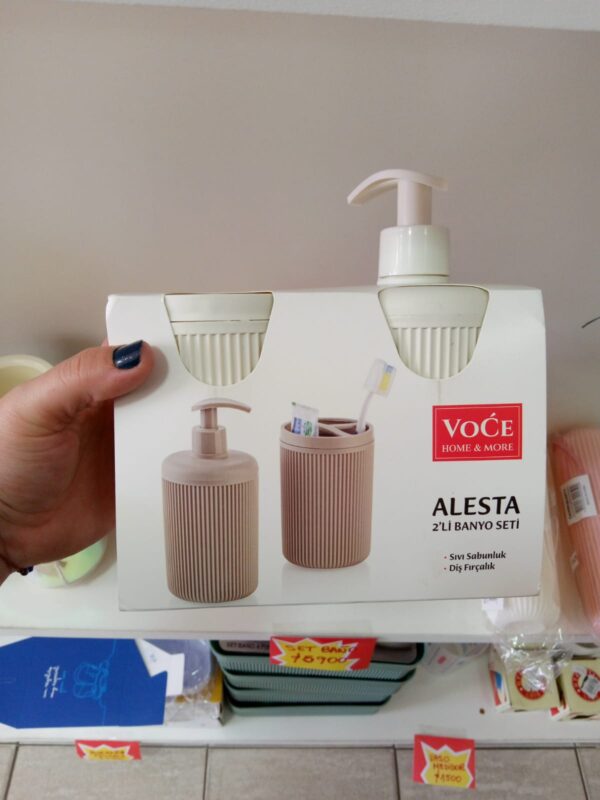 SET DE BAÑO 2 PIEZAS FACETADO VOGE cod7446