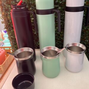SET TERMO ACERO MEDIA MANIJA + MATE cod9190